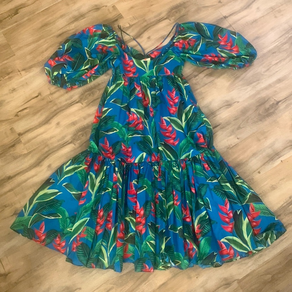 NWT FARM Rio Dream Garden Midi Dress - Picture 6 of 7